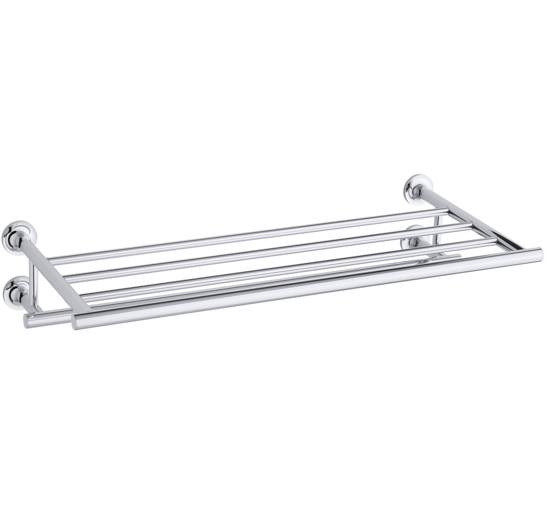 Purist 24" Hotelier Metal Wall-Mount Bathroom Shelf, Towel Holder Kohler 