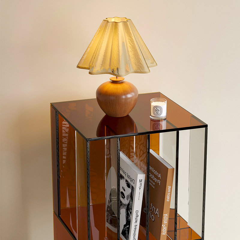Bibliothèque simple en acrylique conçue avec créativité, Tan