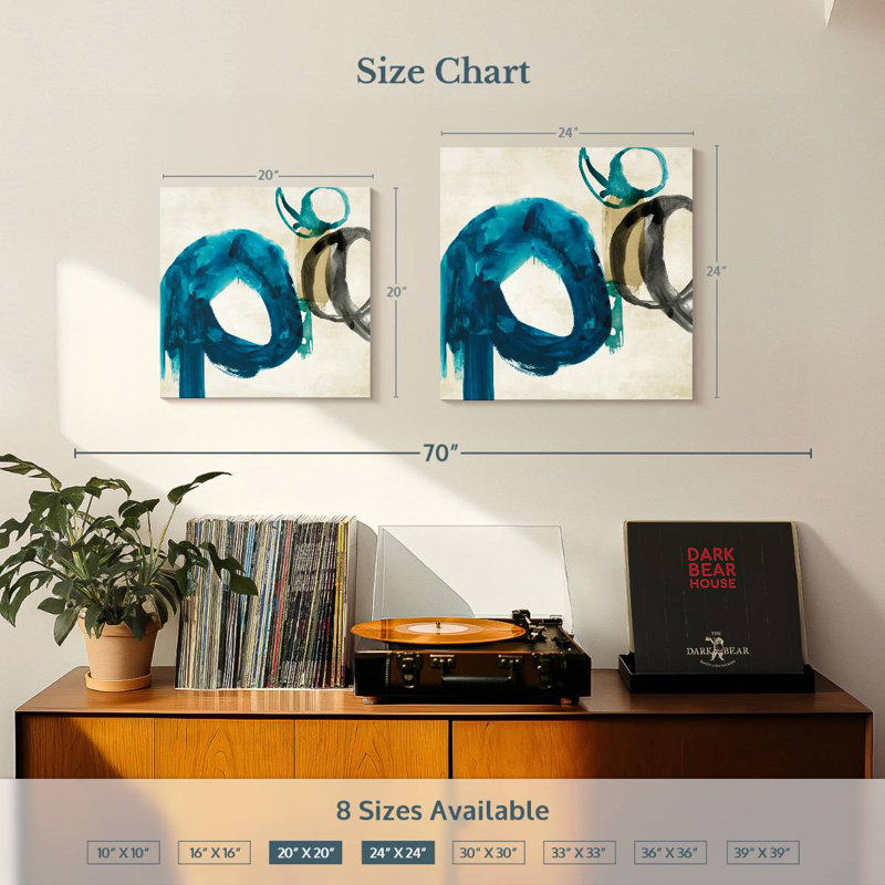Avery Blue Ring I, 20" H x 20" W
