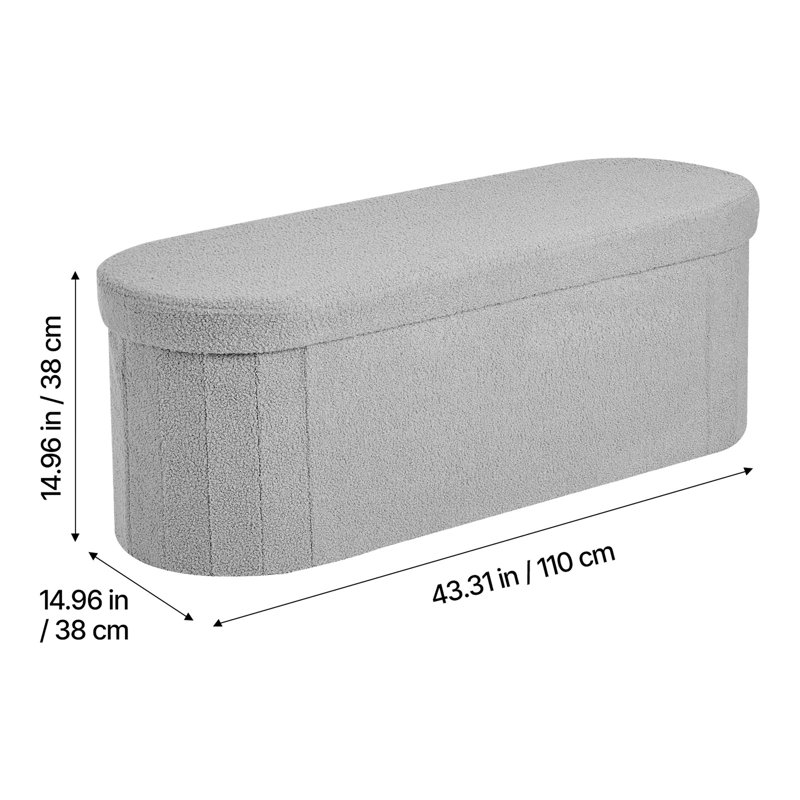 Banc de rangement repose-pieds ovale