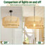 Luminaire suspendu en rotin 1 lumière Armelia