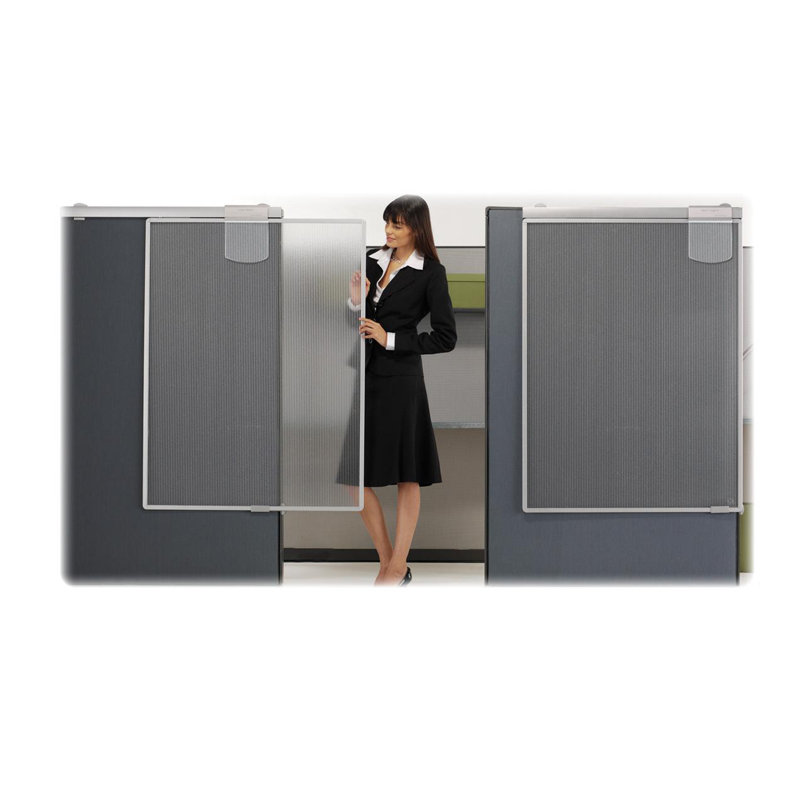 Clear Aluminum Polycarbonate Sliding Partition Screen with Whiteboard