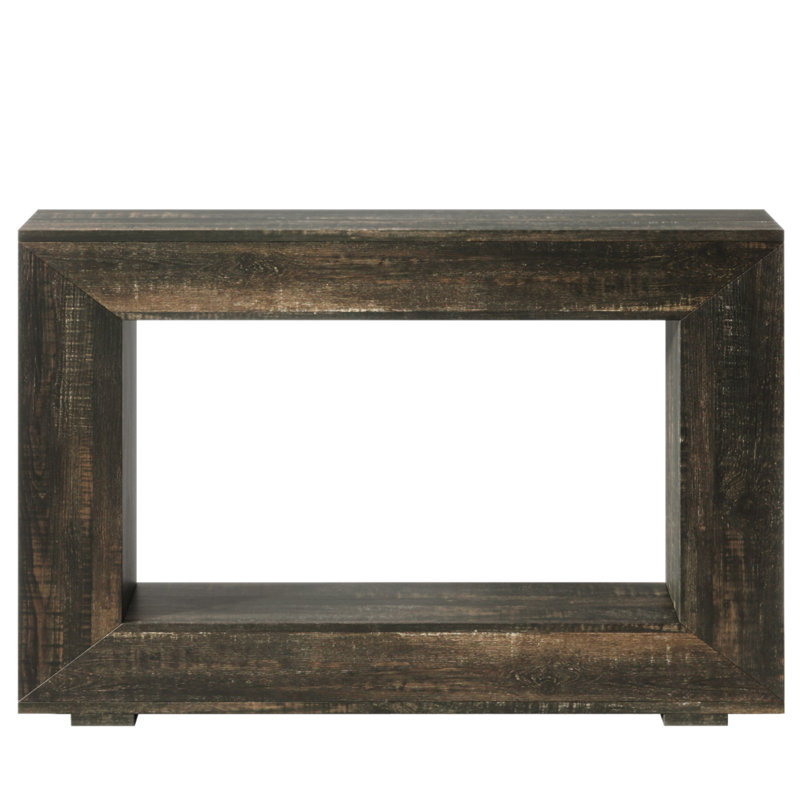 47" Farmhouse Console Table, Entryway Console Table With Storage, Industrial Hallway Accent Table In Black For Living Room, Entrance