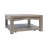 Lockington 38 Inch Modern Rustic Solid Pine Square Coffee Table with Casters and Shelf