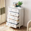  Grande commode moderne à 5 tiroirs avec rangement vertical en bois avec poignées en métal pour la chambre à coucher, le placard ou la chambre d'enfant-2118726121