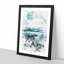 Aerial View of the Isle of Skye in Scotland - Framed Print-56852153-56852154