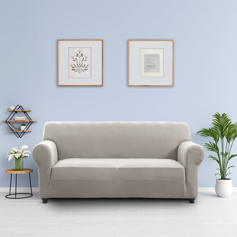 Luxury Microfiber Spandex Box Cushion Sofa Slipcover – Soft, Breathable, Wrinkle-Resistant & Durable Anti-Slip Furniture Protector
