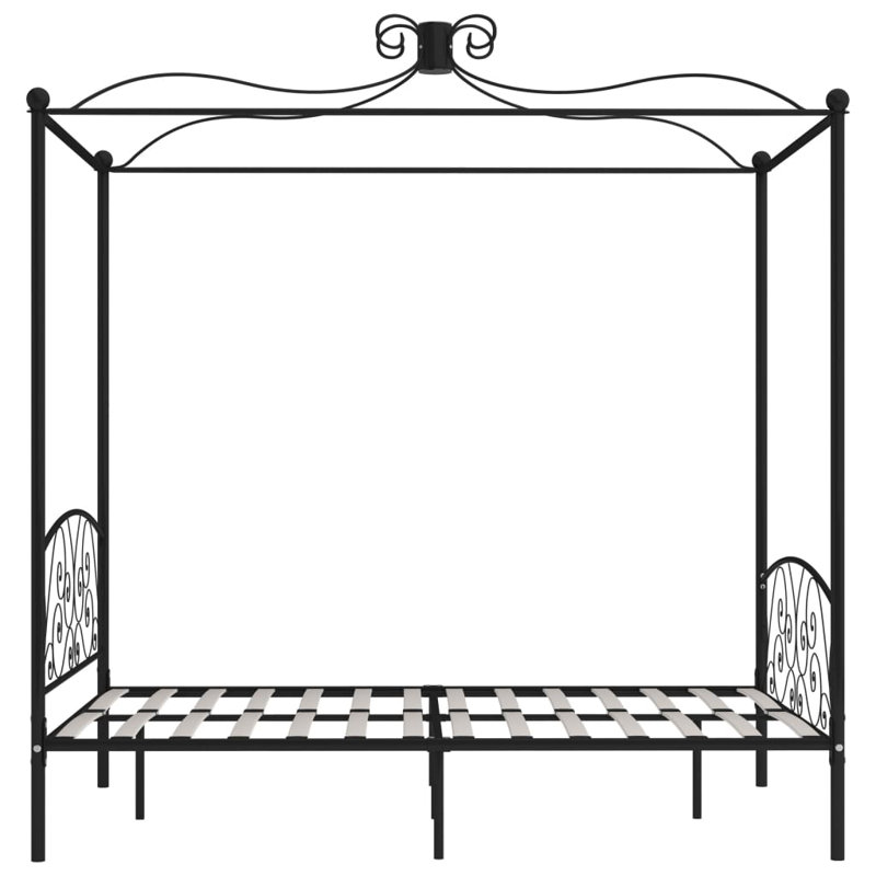 Rocky Metal Bed, black, 140 x 200 cm