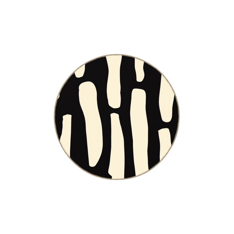 Tapis noir lavable à motif tissé moderne, Sous-tapis rectangulaire de 3 pi 3 po x 4 pi 11 po