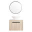 Meuble-lavabo flottant 24 po avec lavabo en céramique, meuble-lavabo mural en chêne blanc, porte à fermeture en douceur, rangement spacieux, poignées en métal, 2 ensembles en chêne moderne, lavabo, armoires à porte à fermeture en douceur, espace,