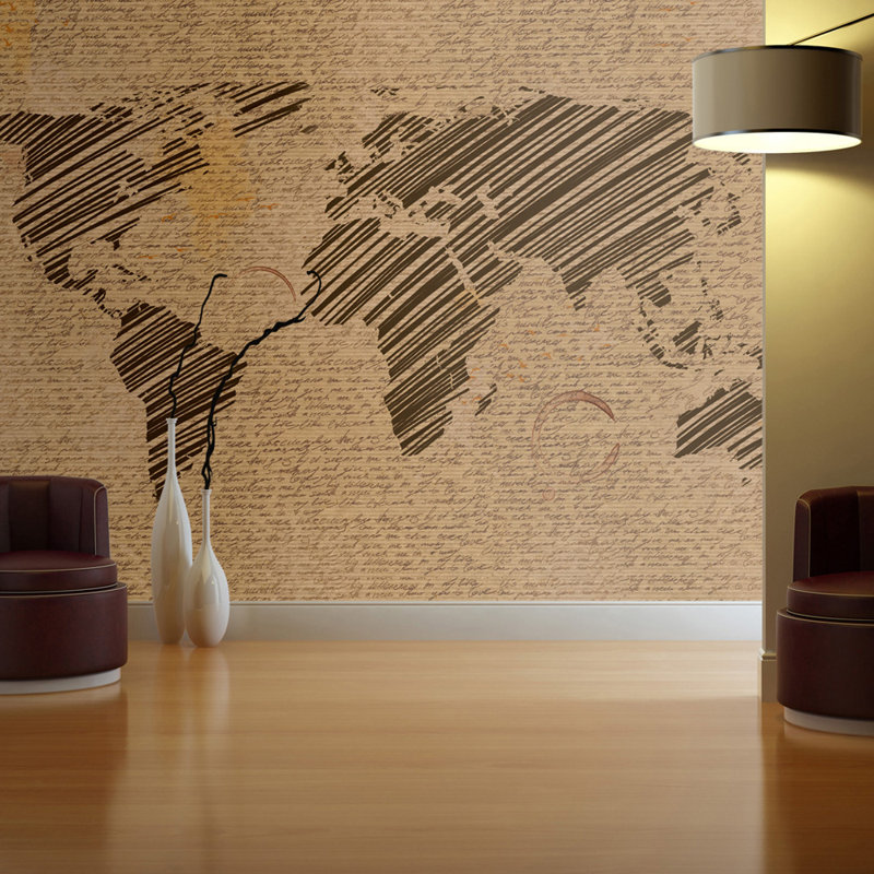 Notes from Journeys 309cm x 400cm Wallpaper, 400"W x  309"L