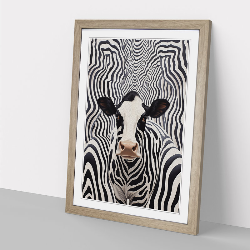 Single Picture Frame Print on Wood, Oak Framed, 64cm H x 46cm W