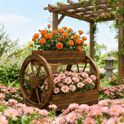 Jardinière d'extérieur, boîte à fleurs en bois, jardin surélevé à 3 niveaux, pour légumes, fleurs, herbes