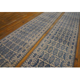 Hand Knotted Cotton Area Rug in Blue