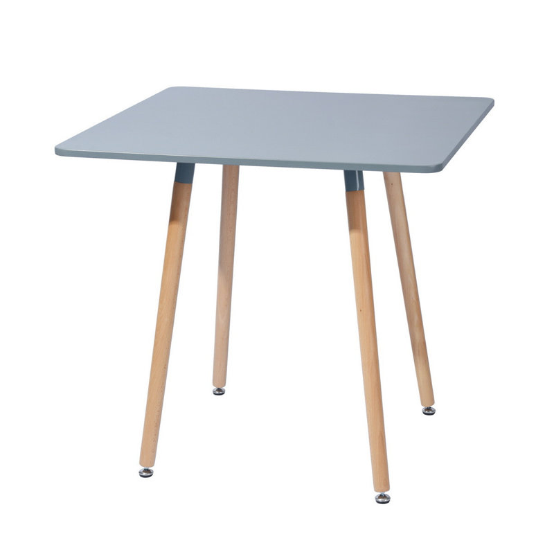Table de salle à manger carrée 32 "en bois naturel et gris