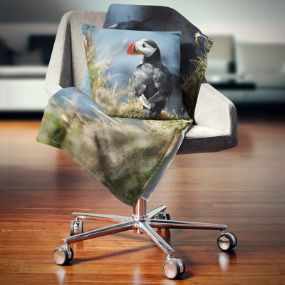 Cute Puffin Relaxing - Animal Printed Pillow