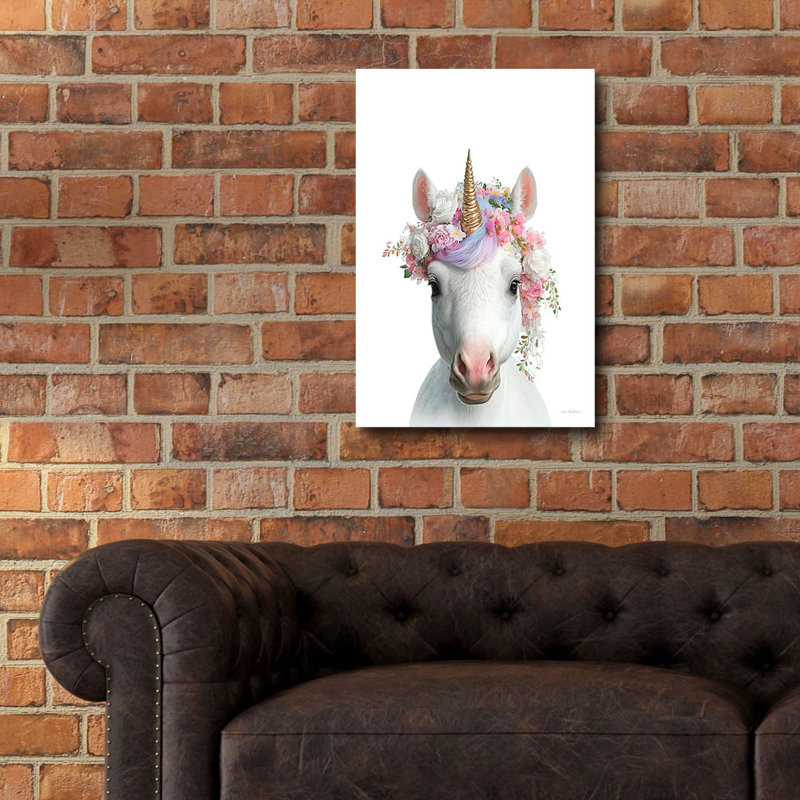 «The Mystic Unicorn» par Seven Trees Designs, art mural en verre acrylique, H 24 po x l 16 po x P 0,2 po