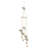 Metal Embellished Elephant Indoor Outdoor Gold Windchime with Glass Beads and Cone Bells