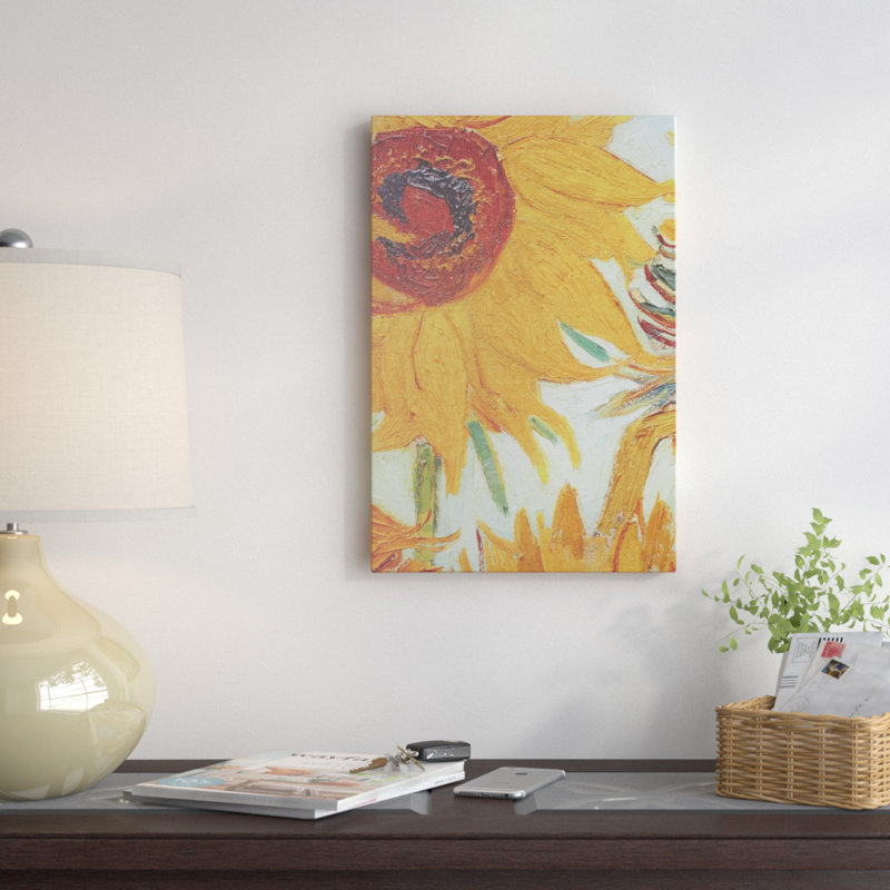 « douze fleurs (detail) » par vincent van gogh, art textuel, H 26 po x l 18 po x P 1,5 po, Toile