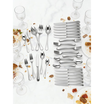 65-Piece Stainless Steel Flatware Set, Service For 12, 18/10 Dishwasher Safe Silverware Set