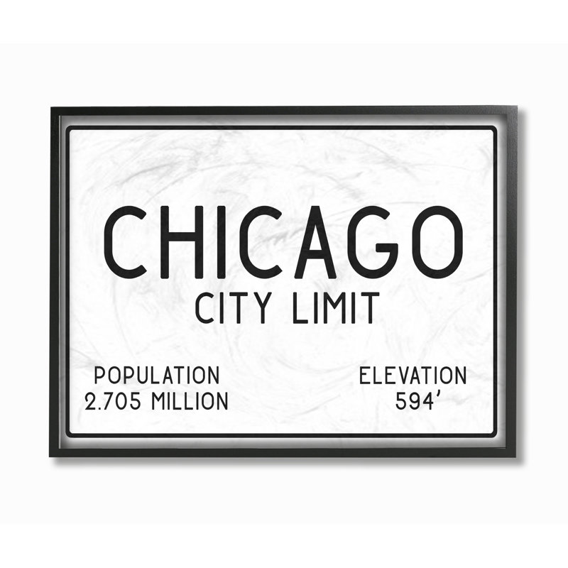 " Chicago City " by Daphne Polselli, 11" H x 14" W, Midnight Black Framed Giclee