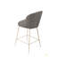 Ensemble de 2 tabourets modernes en tissu / métal