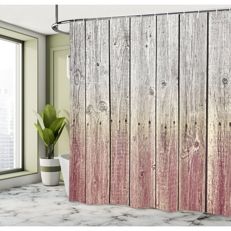 Shower Curtain with Hooks Included, 69"H x 70"W, Pale Maroon