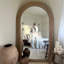 Miroir demi-cercle en bois manufacturé-1421025529