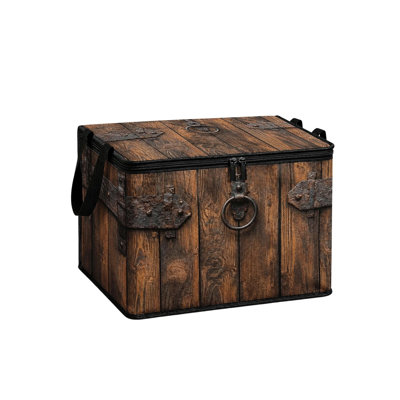 1Pcs Storage Box Fabric Box Patterns Foldable Storage Box Large Capacity Clothing and Toy Organizer with Lid