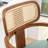 Swivel Upholstered Cane Back Bar Stools-592409348-592409349