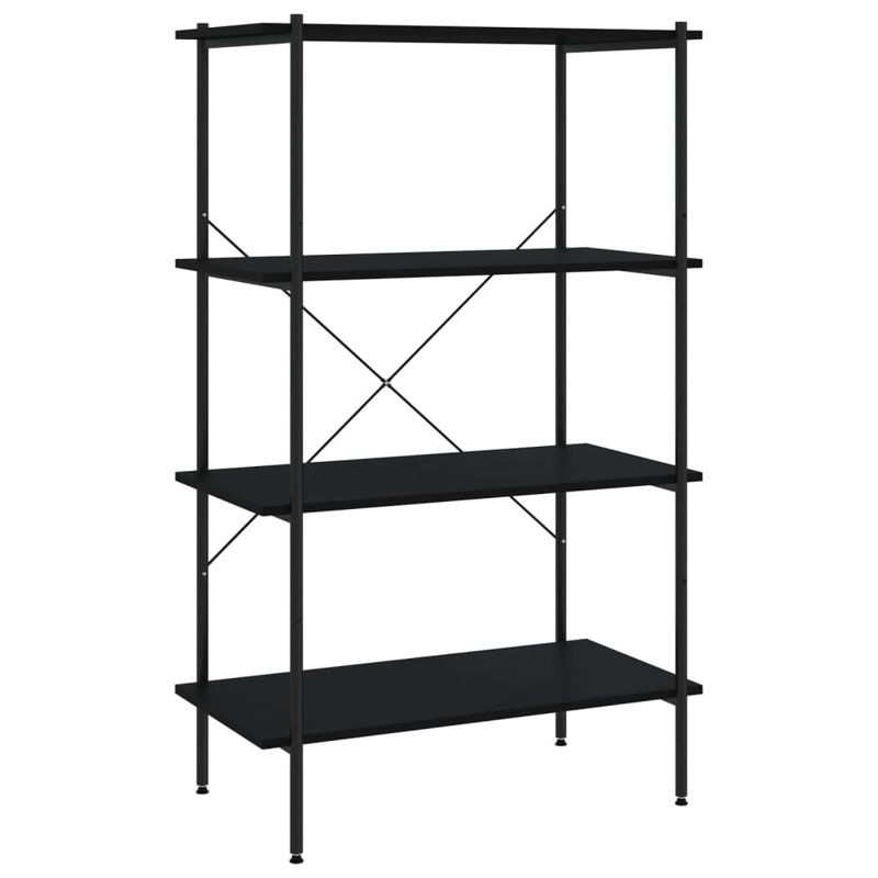 Luxullian 80cm W Steel Shelving Unit, Black