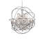 Lustre cage en chrome 15 lumières avec cristaux suspendus transparents-29552698