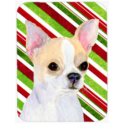 Planche à découper en verre de Noël de l’allée des fêtes® Chihuahua