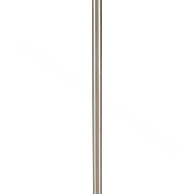 5-Light White Drum Shade Chandelier, Silver