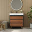 Meuble-lavabo simple 30 po avec lavabo en céramique et plateau en pierre frittée-742747955-742747965