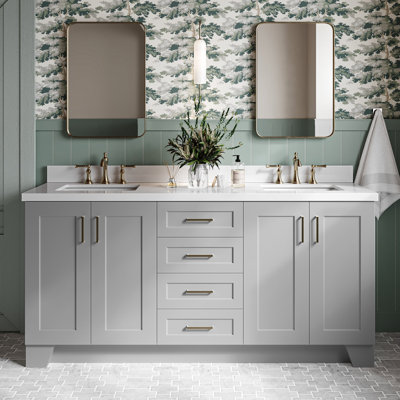 Freitas Rubberwood Double Bathroom Vanity