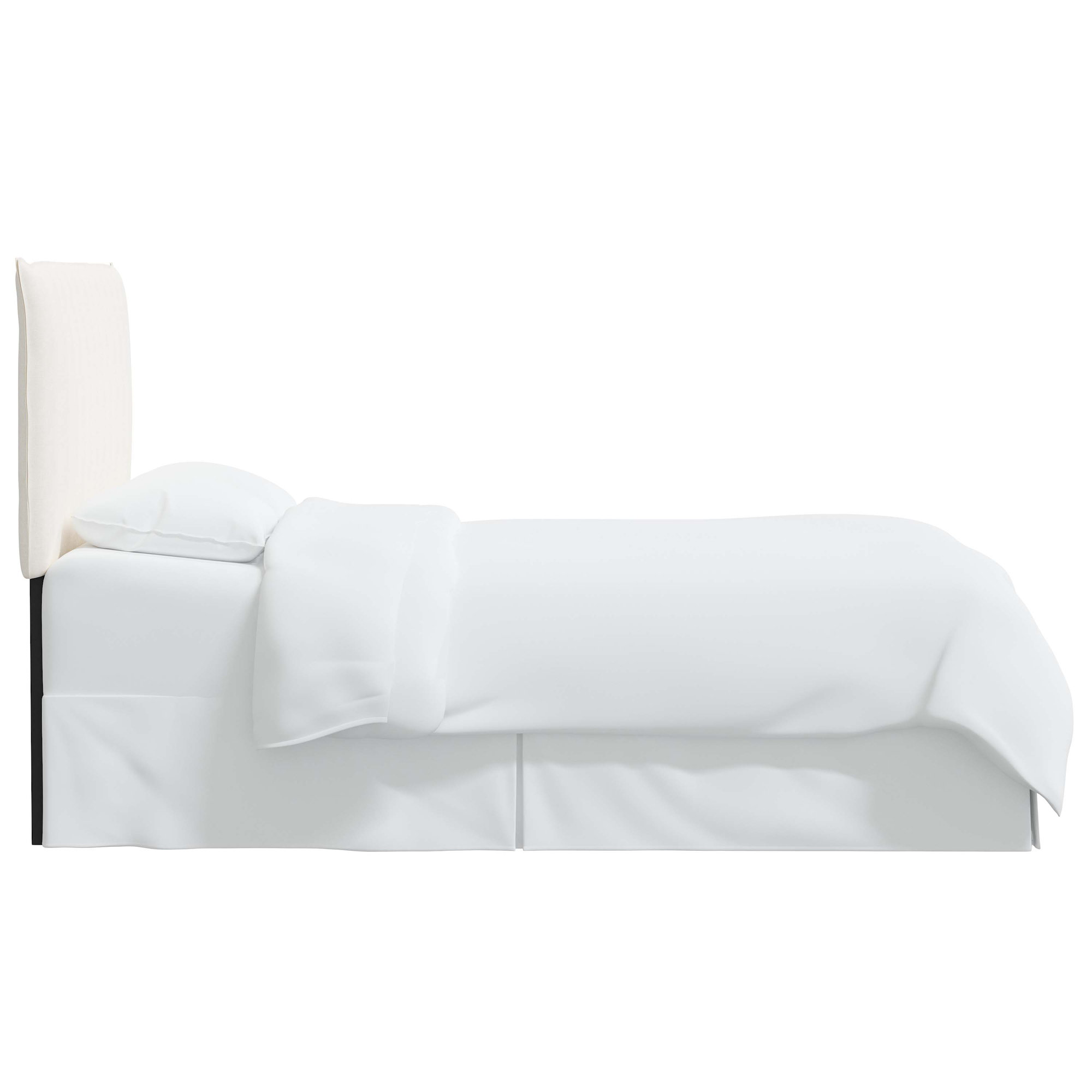 Halcyon Upholstered Headboard, Zuma White Textured Linen, King