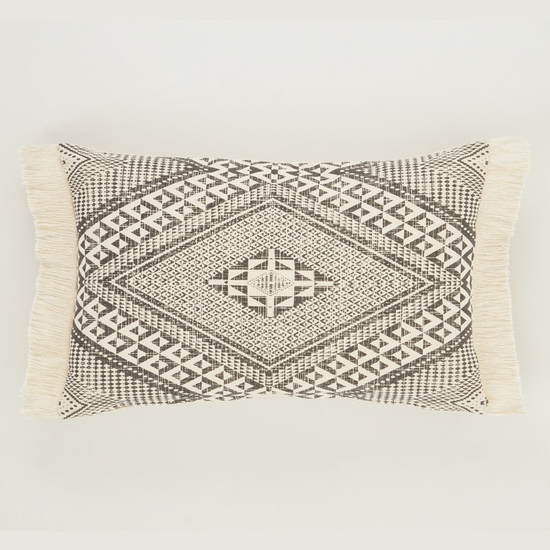 Geometric Scatter Cushion with Filling, Grey