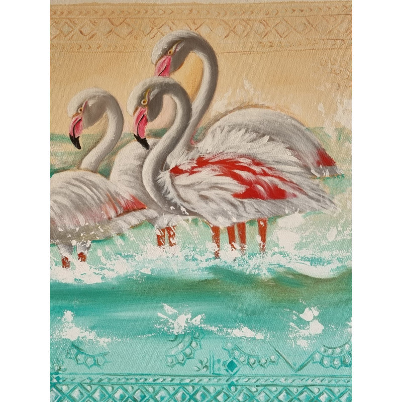 Rose en blanc | Acrylique sur toile par Avani Mayank Desai | Cadre en bois