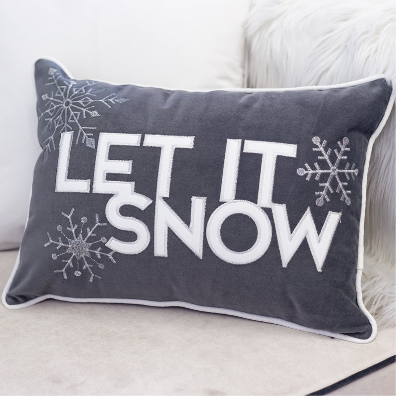 Coussin Nneka Let It Snow, Gris