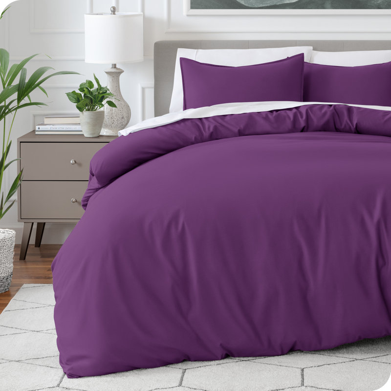 Duvet Cover, Plum, King Duvet Cover + 2 King Shams
