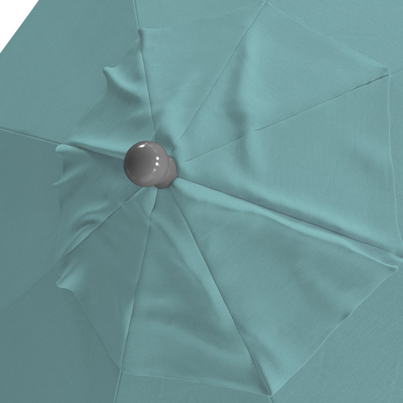 Parasol de marché 90 po Sunbrella, Toile Aruba Sunbrella®, Argent anodisé