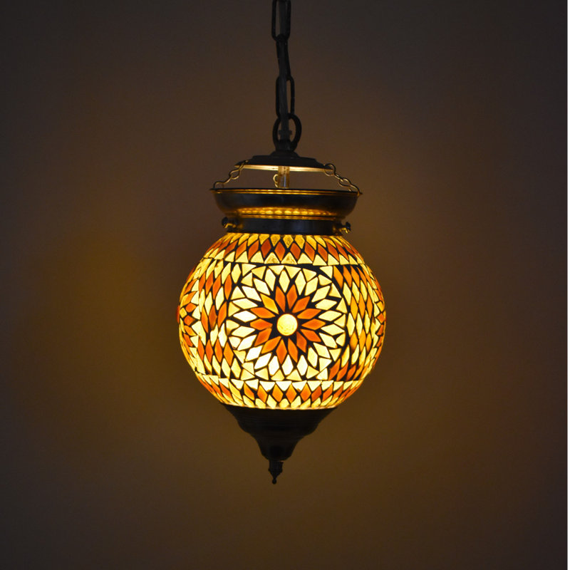 Cerny 1 - Light Chrome Pendant, Brown/Beige