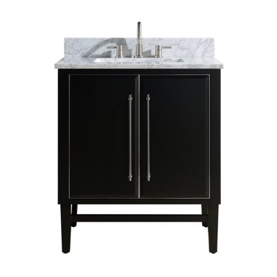 Mason 30" Single Bathroom Vanity with Carrara Marble Top