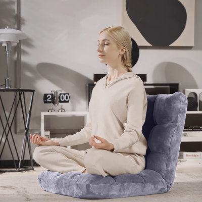 Chaise de plancher pliante avec dossier