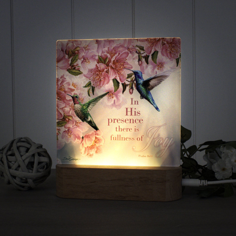 Joyeux colibri avec veilleuse Écriture