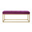 Banc d'entrée moderne capitonné en velours Emerald
