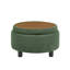63.5cm Wide Round No Pattern Footstool Ottoman-299197913
