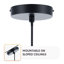 Luminaire suspendu sphère 1 lumière Zeferino