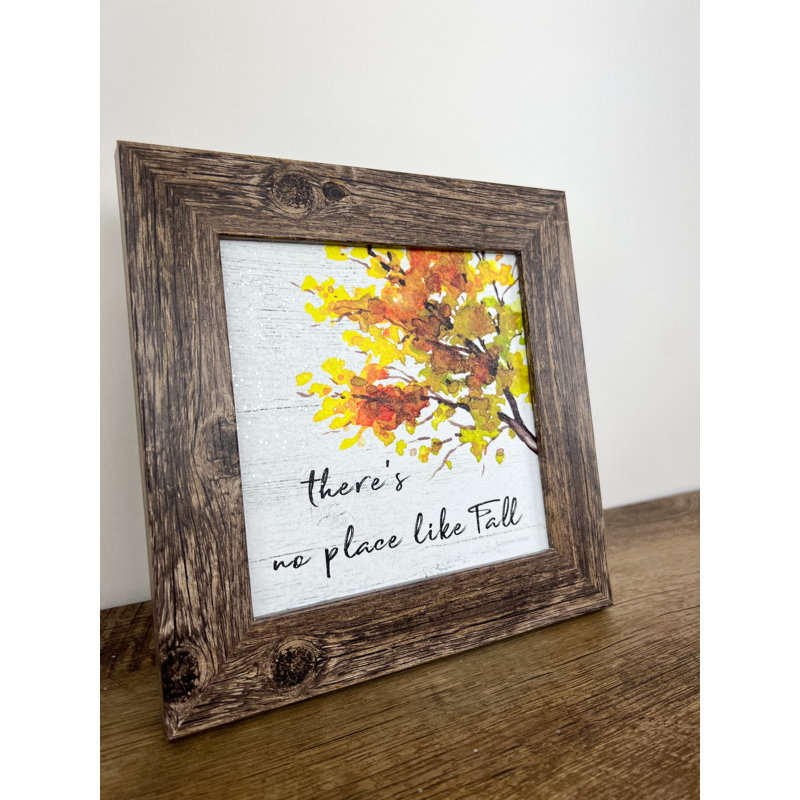 «It's No Place Like Fall», art textuel avec cadre photo